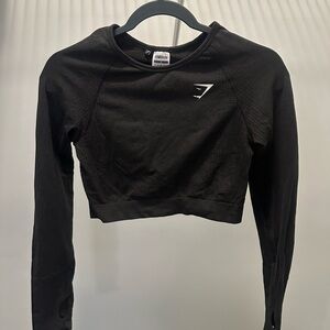 Gymshark Black Long Sleeve Crop Top